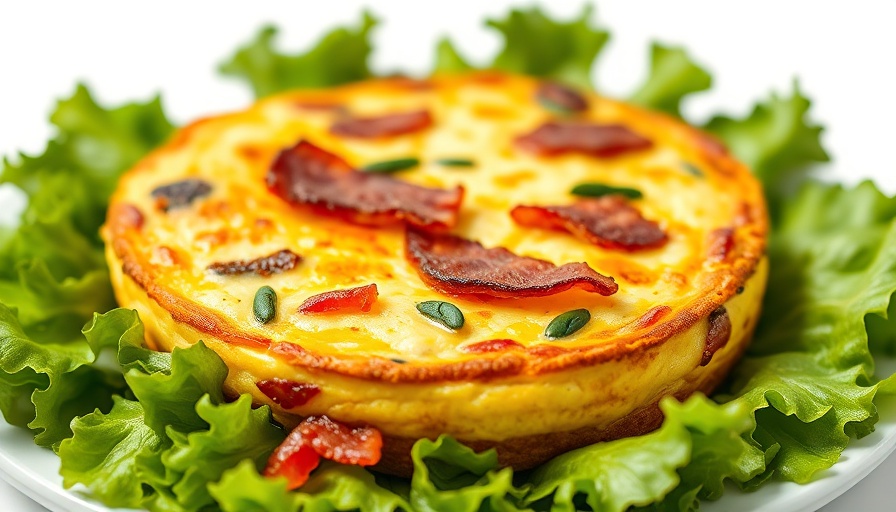 Frittata with bacon on lettuce, highlighting eggflation impact on Philadelphia restaurants.