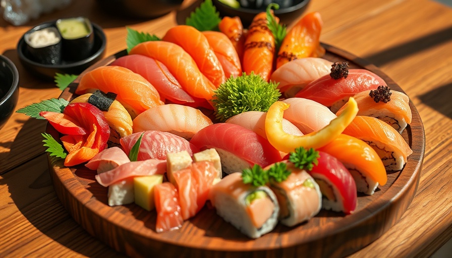 Best Sushi NYC: Assorted sushi and fresh dishes in warm lighting.