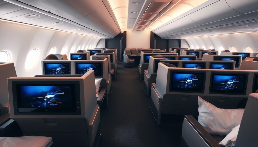 Luxurious airline business class cabin with spacious seating, highlighting United Business Card benefits for travelers.