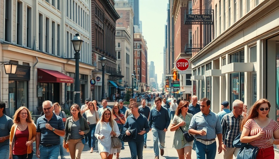 Lively Philadelphia street scene reflecting home prices increase.