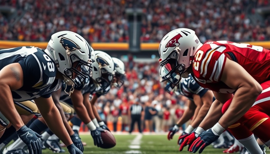 NFL Tush Push Ban scenario with focused players in a stadium.