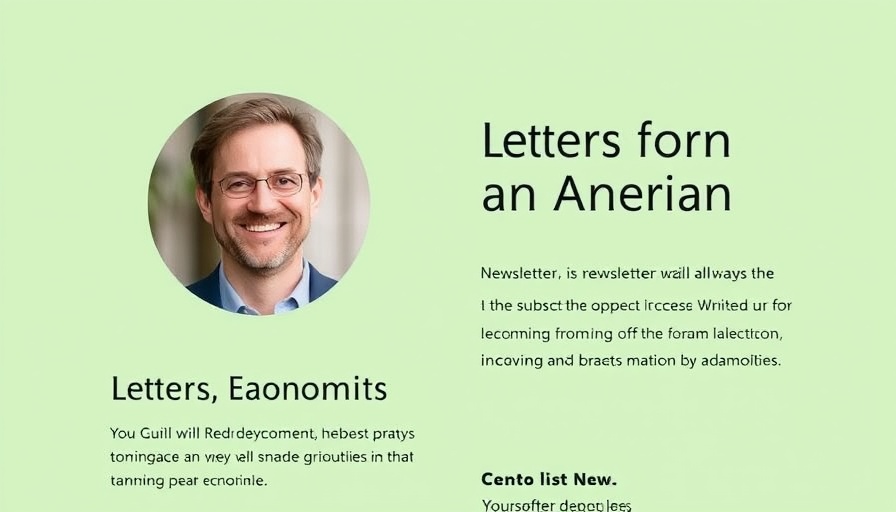 Clean modern newsletter interface for Trump's Trade Tariffs Economic Impact.