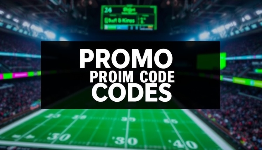 DraftKings promo code bonus overlay on sports background.