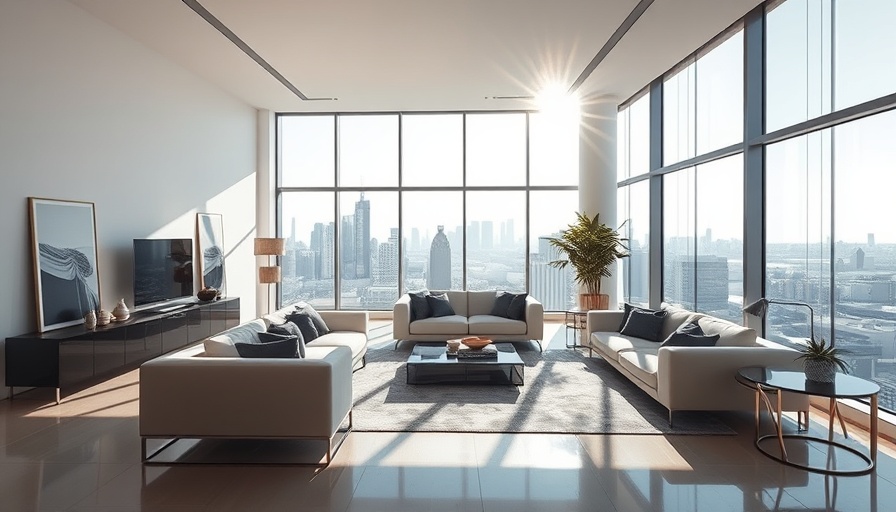 Luxurious Atlantic City apartment with modern design and large windows.