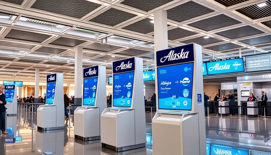 Alaska Airlines airport kiosks emphasize efficiency with recent loyalty program updates.