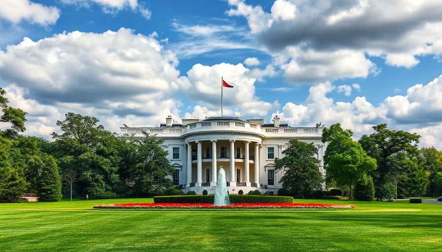 The White House under a dynamic sky, symbolizing government and policy impact.