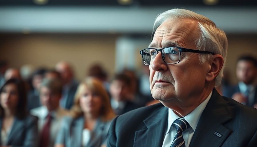 Thoughtful elderly man in suit discussing Warren Buffett's retirement impact