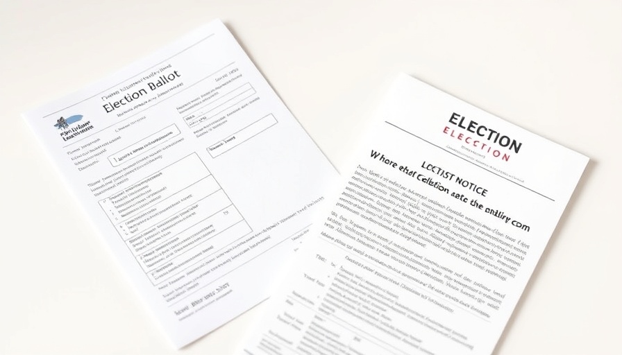 Philadelphia primary election ballots and envelope on a table.