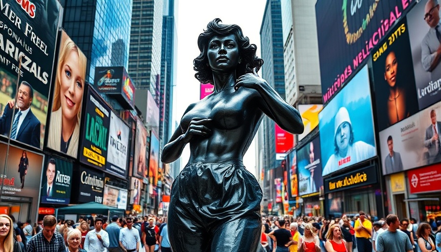 A striking statue in Times Square amid the Thomas J. Price statue controversy.
