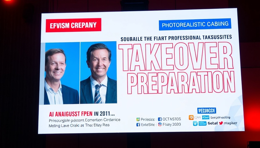AI Revolution Discussion event poster with two professional speakers.