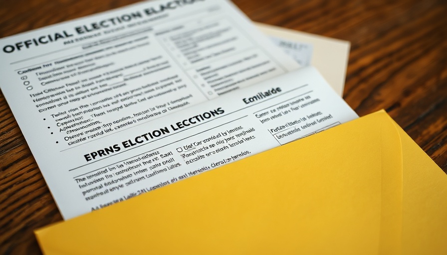 Close-up of Philly mail voters' election ballot papers on table