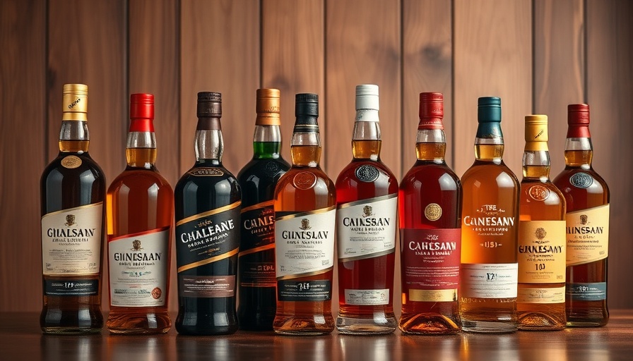 Display of Balvenie 50-Year-Old Scotch bottles.