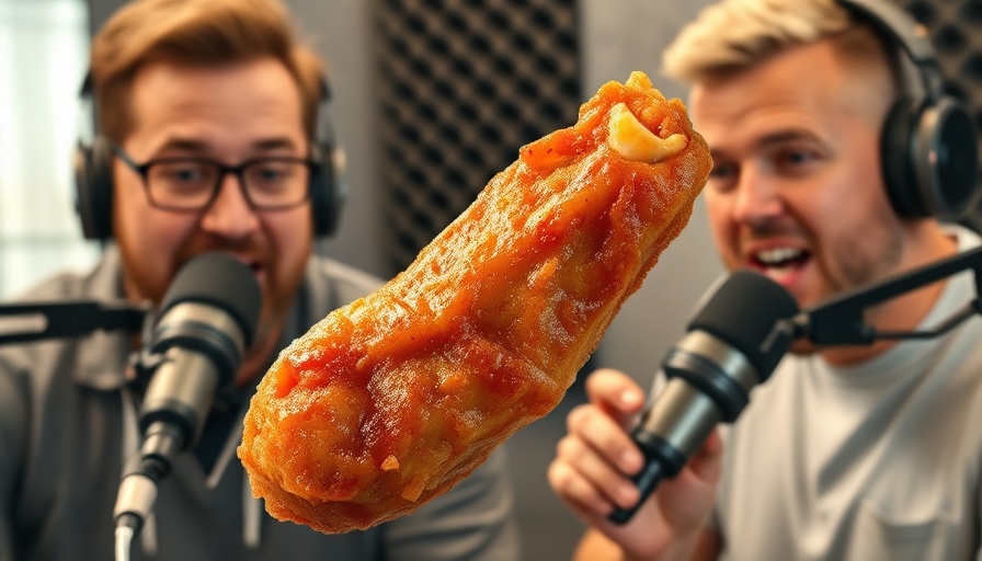 Best Chicken Wings in Philadelphia promotion on a podcast scene.