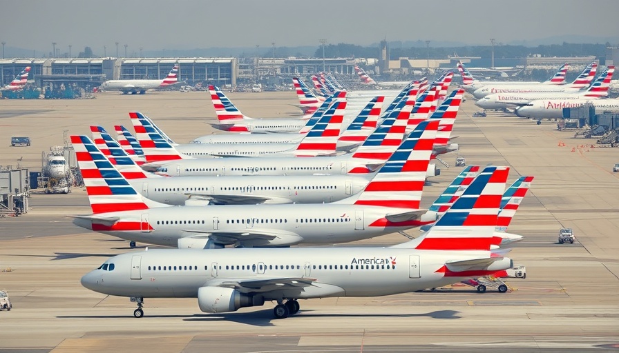American Airlines growth scene at O'Hare with aircraft on the tarmac.