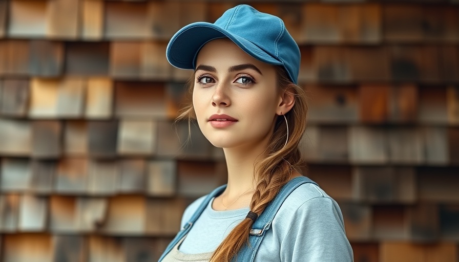 Woman in blue cap with rustic background, May 2025 politics.