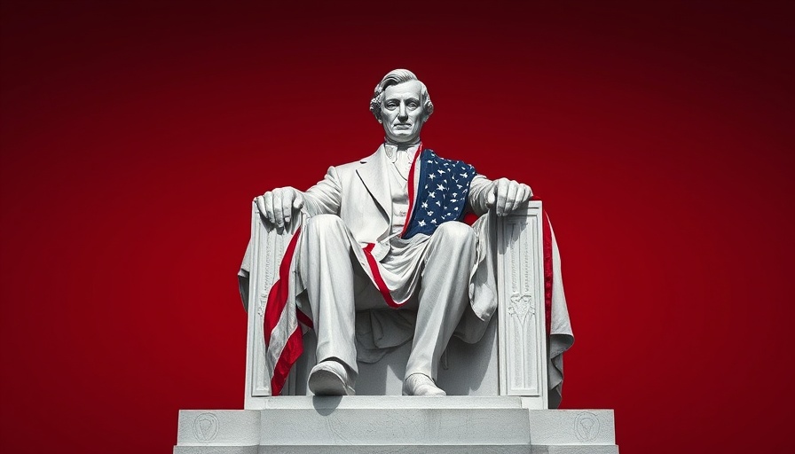 Harvard statue with American flag symbolizes the fight against bias.