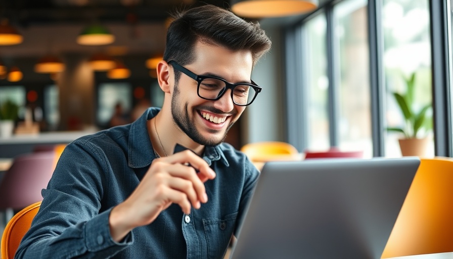 Young man exploring Bilt Rewards program for renters on laptop.