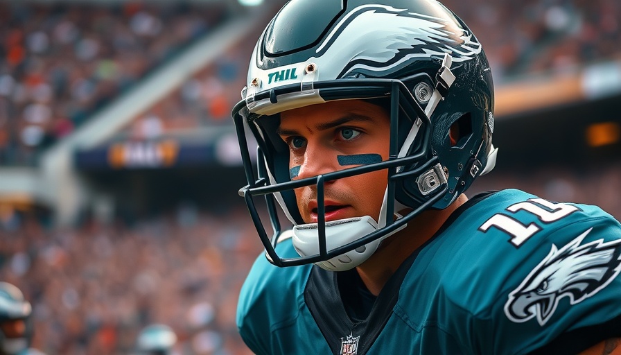 Eagles player in action during game, related to Bryce Huff trade rumor.