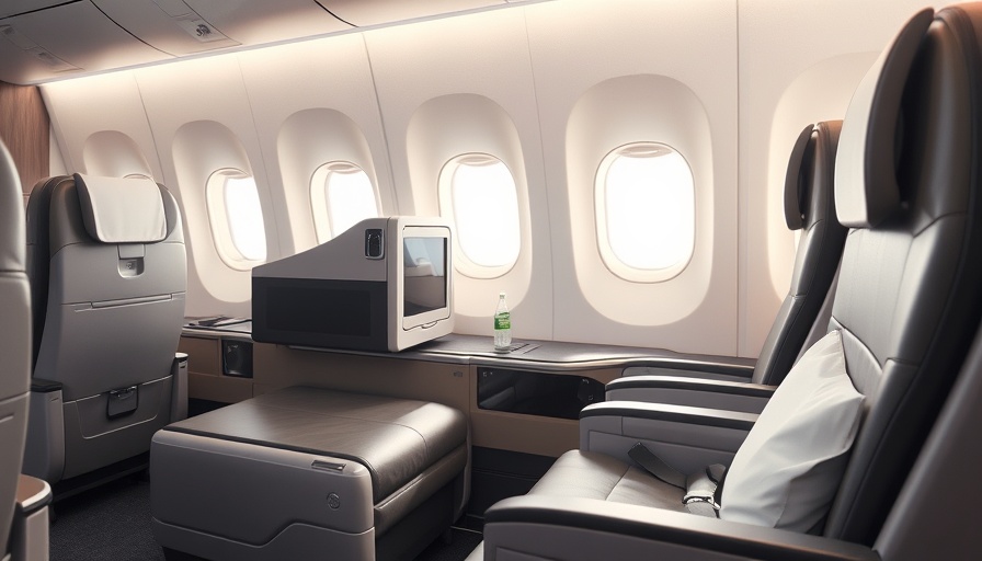 American Airlines plush business class seat awaiting passengers.