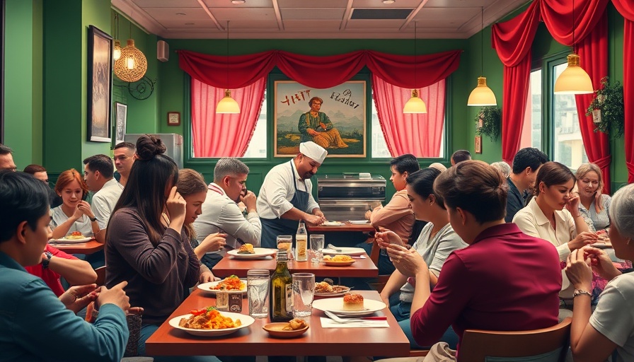 Cozy restaurant scene with a chef serving, James Beard Award for Emerging Chef.