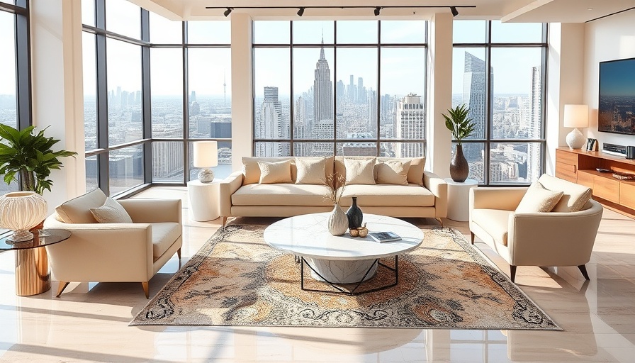 Luxurious Upper West Side apartment living room with modern decor.