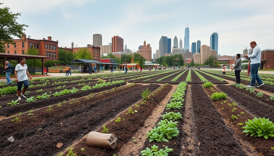 Philadelphia compost network expansion with community members working.
