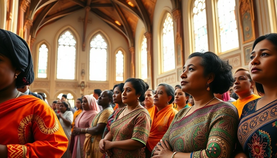 Congregation attending a service in Nigerian church