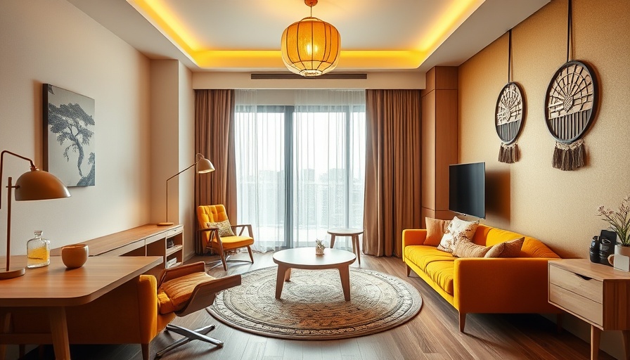 Modern hotel room in Kyoto with stylish decor, 2025.