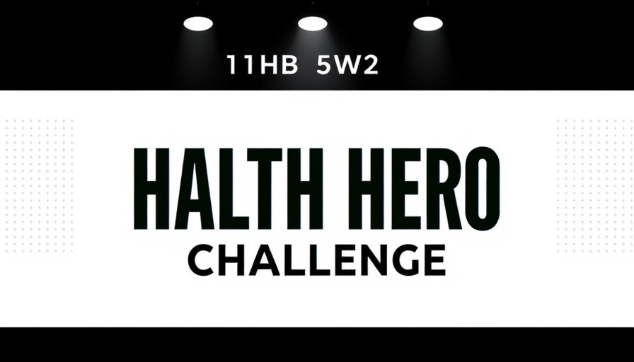 2025 Health Hero Challenge promotional graphic design with bold text.
