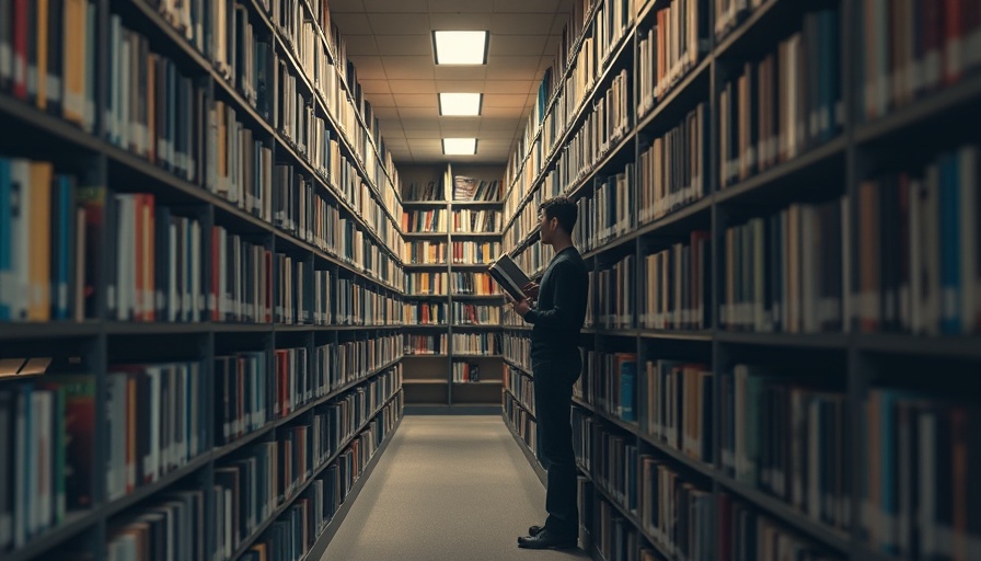 Decline of Public Libraries exemplified in an empty library aisle.