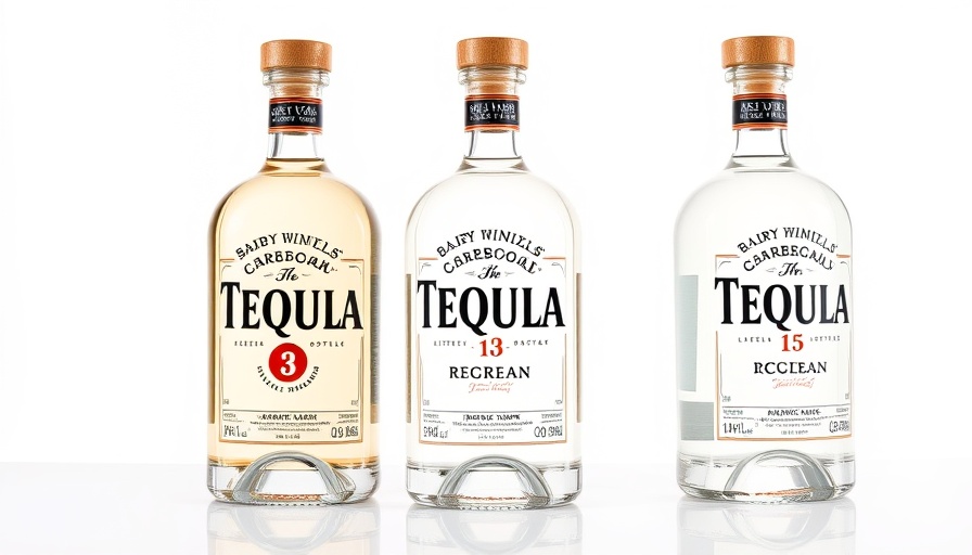 Three tequila bottles on white background related to adulterated tequila lawsuits.
