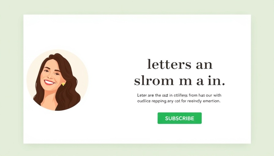 Letters from an American newsletter promotion with subscribe button
