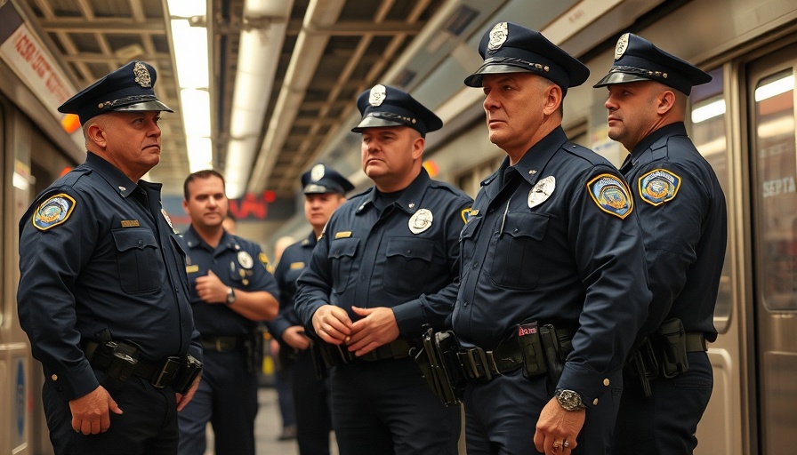 SEPTA transit police discussing in a subway station.