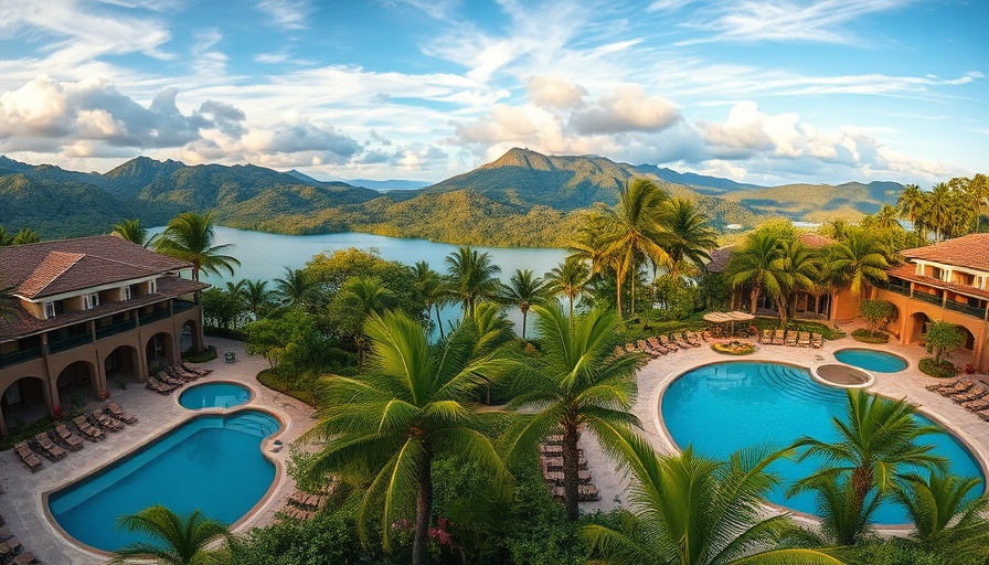 Luxurious resort with pools and palm trees at a top Hyatt hotel.