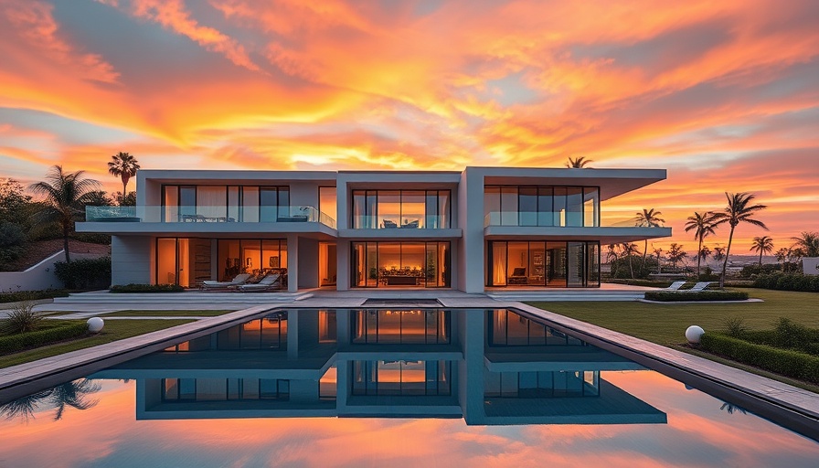 Luxurious Bulgari Mansion in Bodrum Turkey at sunset with pool