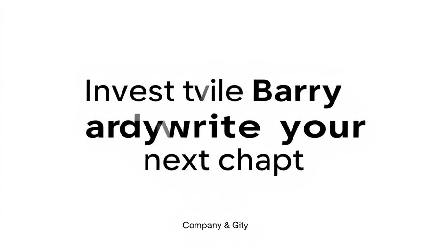 Motivational text on investing with Barry and company branding.