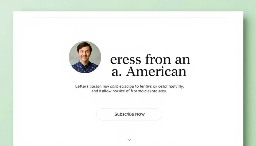 Minimalist newsletter design with subscription option.