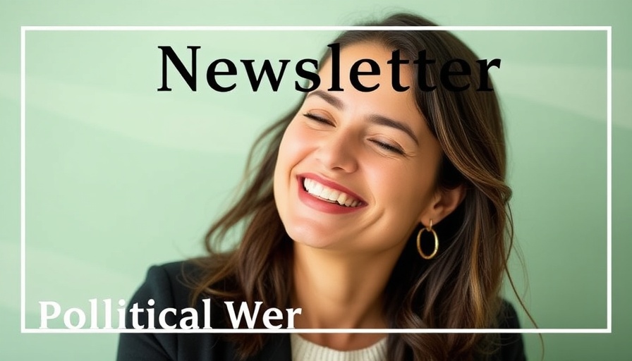 Newsletter subscription banner with a woman's profile image