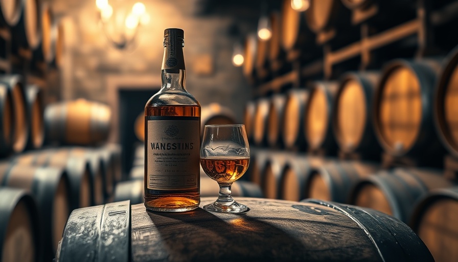 Heaven Hill Parker's Heritage Whiskey bottle in a cellar.