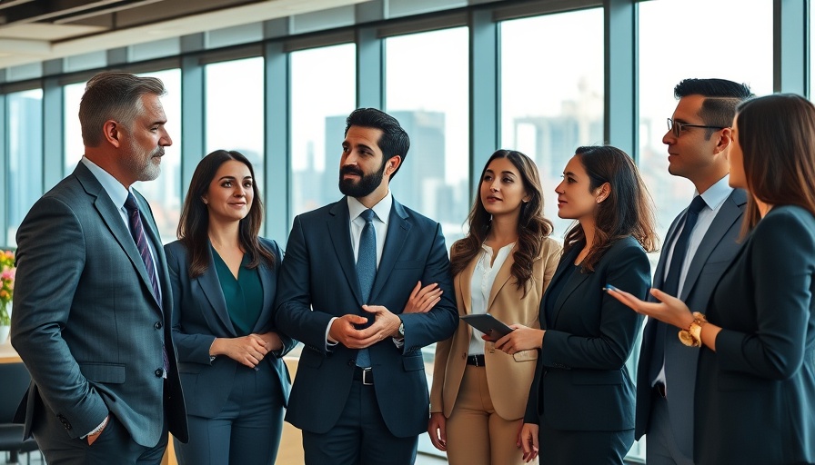 Group of diverse top wage earners in Philadelphia in a modern office.
