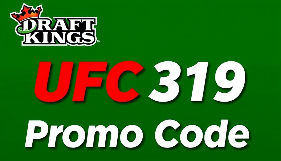 DraftKings UFC 319 promo code graphic on green background.