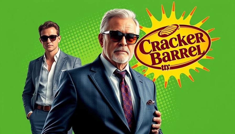 Cracker Barrel logo redesign controversy highlighted on a green graphic background.