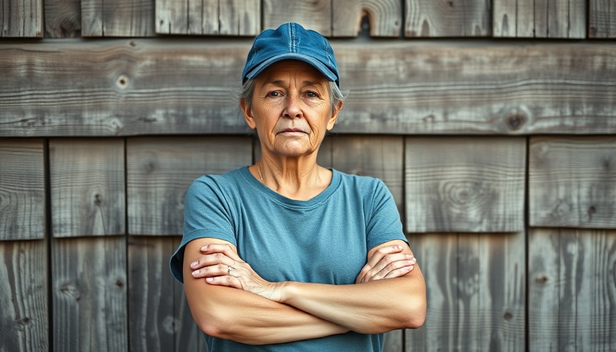 Middle-aged woman in blue cap in front of wooden wall, symbolizing Philadelphia wage earners