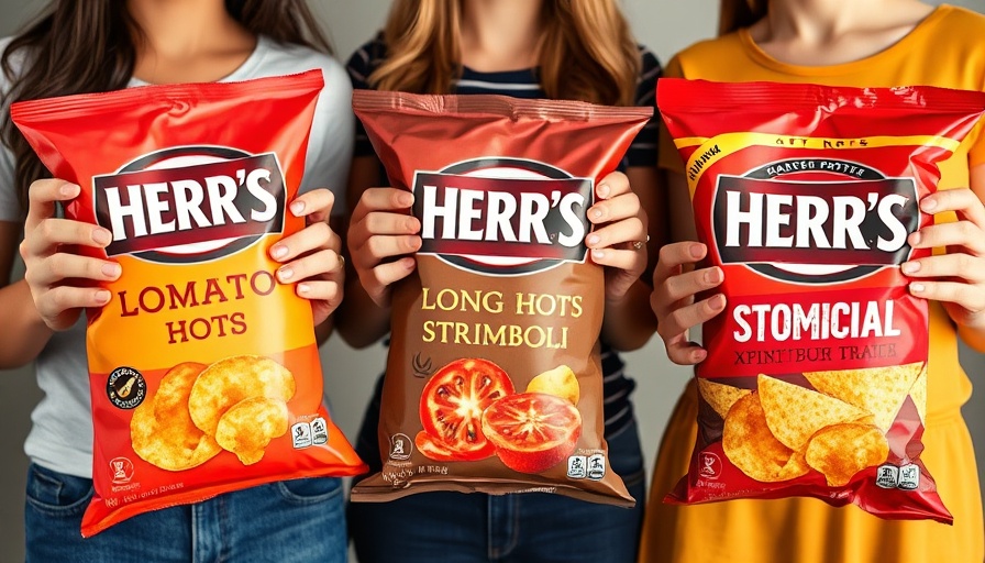 Variety of Herr’s new forever chip flavors held by people.