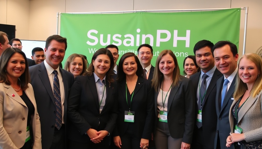 Group at SustainPHL event promoting green building certifications.