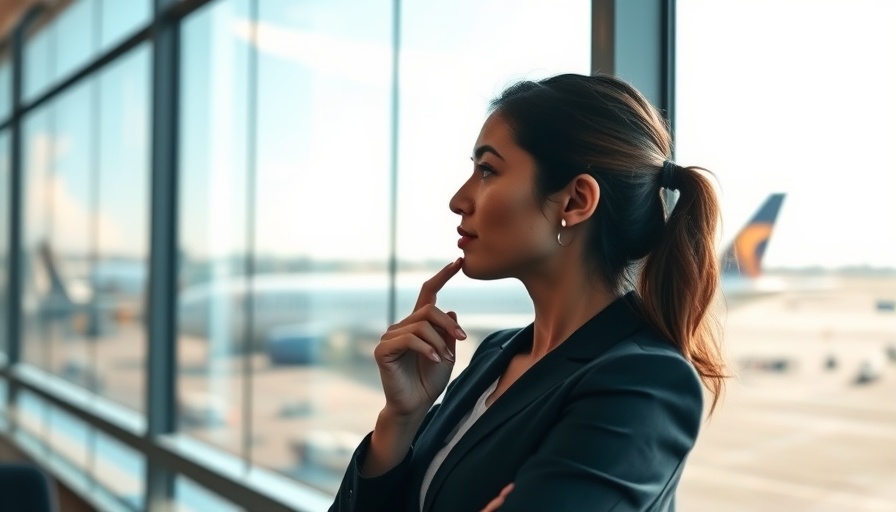 Professional woman enjoying affordable airport lounge access.