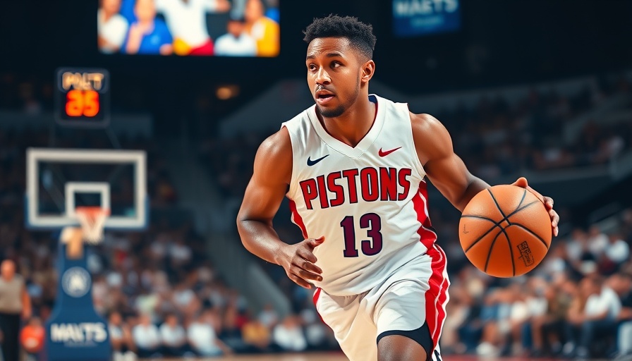 Detroit Pistons player in action during a game.