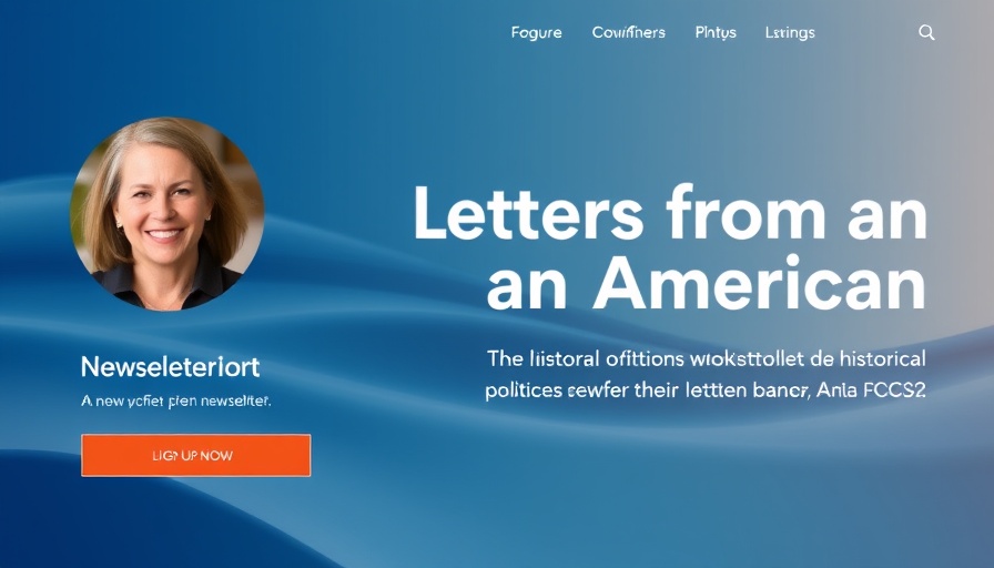 Signup page for historical politics newsletter with portrait and subscribe button.