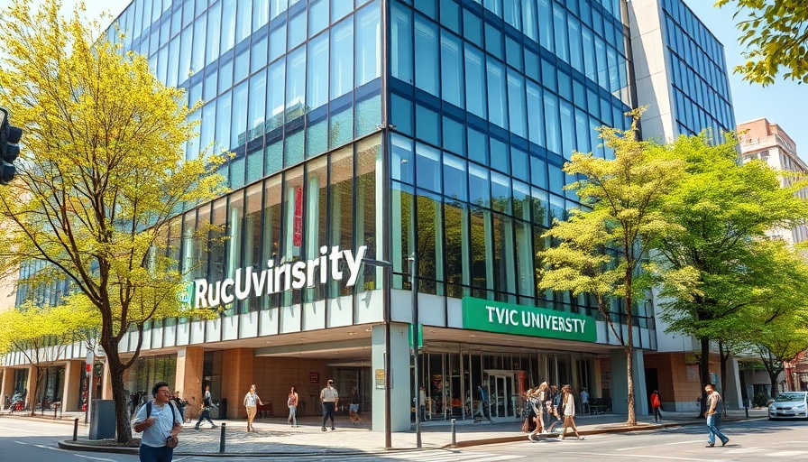 Wonder University City building with glass exterior in urban setting.