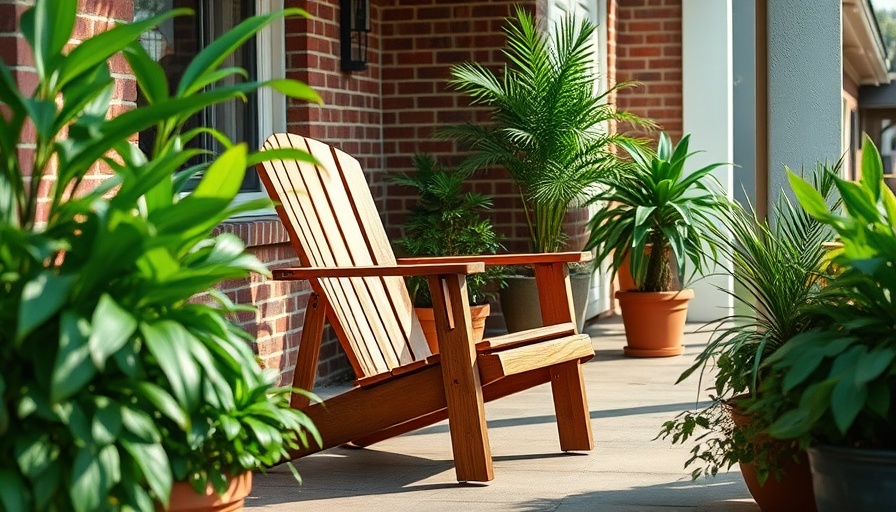 Adirondack chair on a porch with plants, representing voter engagement in Philadelphia.